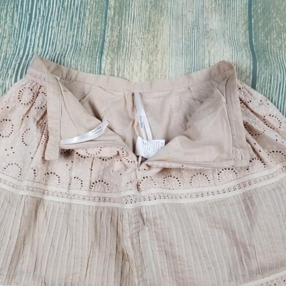 FIVE PLUS apricot cotton mini flare lined skirt - Picture 7 of 8